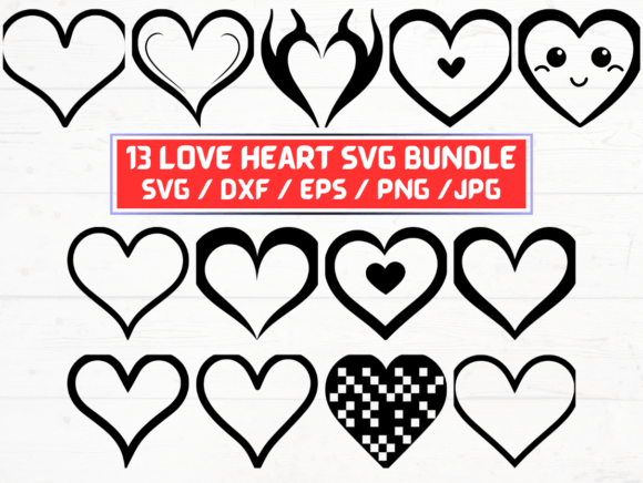 13 Valentine Love Heart SVG