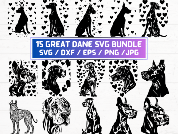 15 Great Dane Svg File: A Graphic Asset for Crafts and Branding