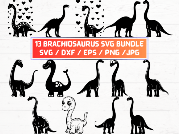 Brachiosaurus SVG for Crafts and Graphics