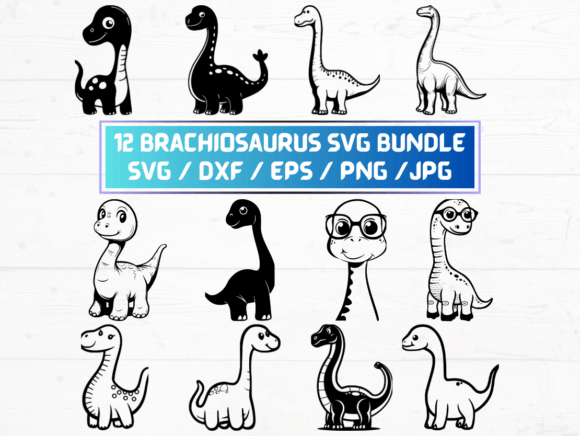 Brachiosaurus SVG Laser Cut: A Graphic Asset for Crafts and Branding