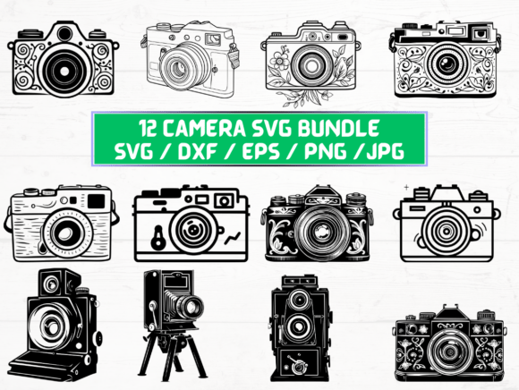 Camera Laser Engraving Cut File: Graphics for Crafts & Creative Publishing