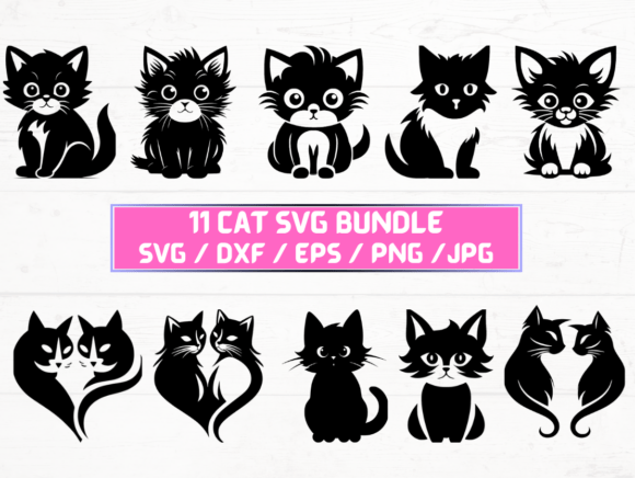 Cat SVG File: Graphics for Crafts & Creative Branding