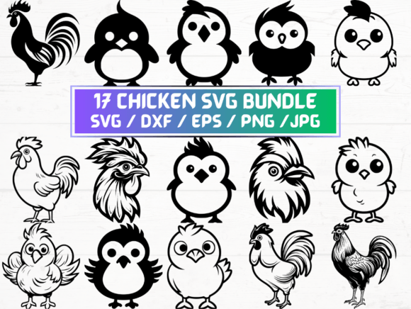 Chicken SVG File: A Graphic Asset for Crafts and Branding