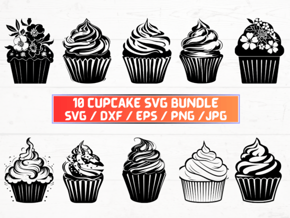 Cupcake SVG Graphics for Crafts