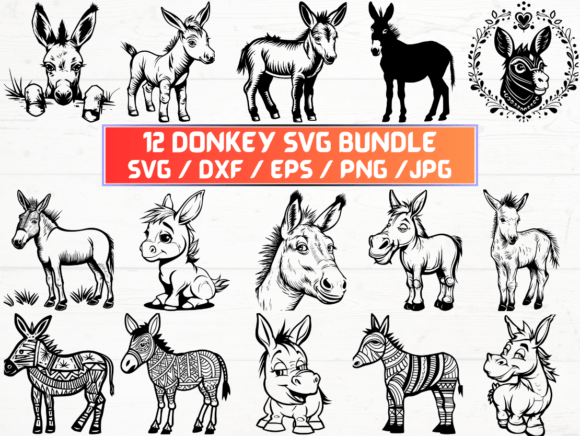Donkey SVG: A Graphic Asset for Crafts and Branding