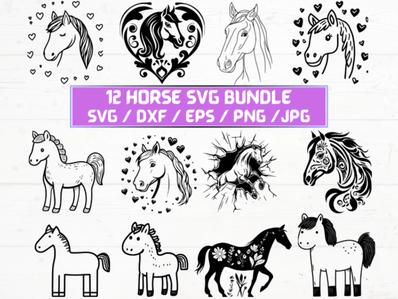 Horse SVG File for Crafts & Graphics