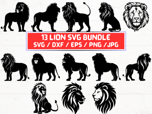 Lion SVG Bundle: A Graphic Asset for Crafts and Branding
