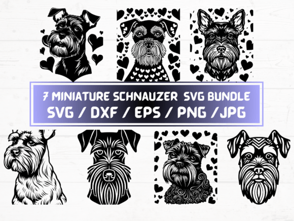 Miniature Schnauzer Dog SVG
