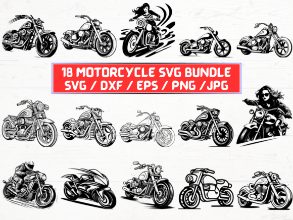 Motorcycle Laser Cut Graphics for Crafts