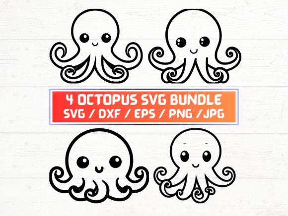 Octopus Graphics for Crafts