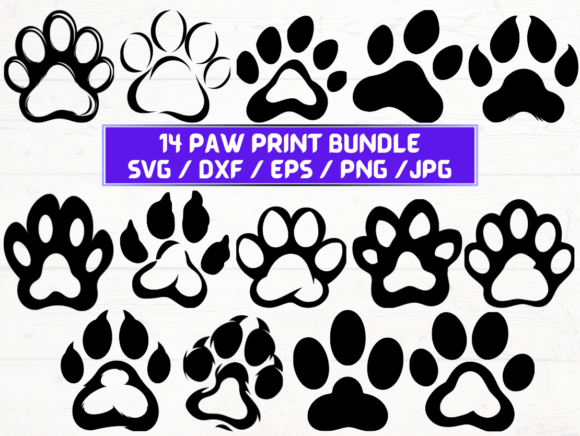 Paw Print SVG File: Graphics for Crafts Sellers