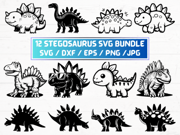 Stegosaurus SVG Laser Cut for Graphics and Crafts