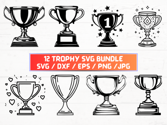 Trophy Laser Engraving Cut Files: Graphics for Crafts & Creative Publishing