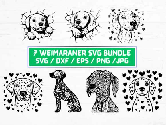 Weimaraner Dog Svg Bundle